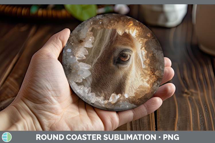 Farm Geode Horse Round Coaster Sublimation Coaster Designs