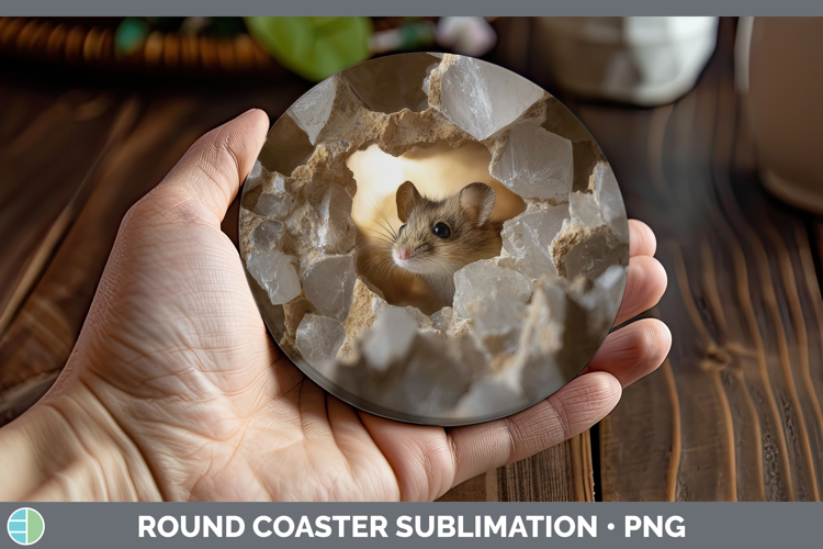 Farm Geode Mouse Round Coaster Sublimation Coaster Designs