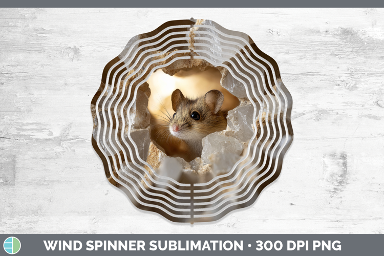 Farm Geode Mouse Wind Spinner Sublimation Spinner Designs