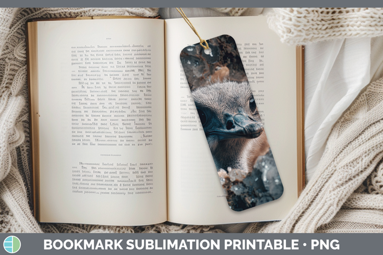 Farm Geode Ostrich Bookmark Sublimation Printable Designs