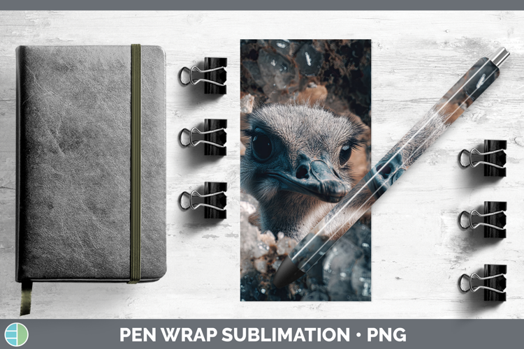 Farm Geode Ostrich Pen Wrap Sublimation Pen Designs