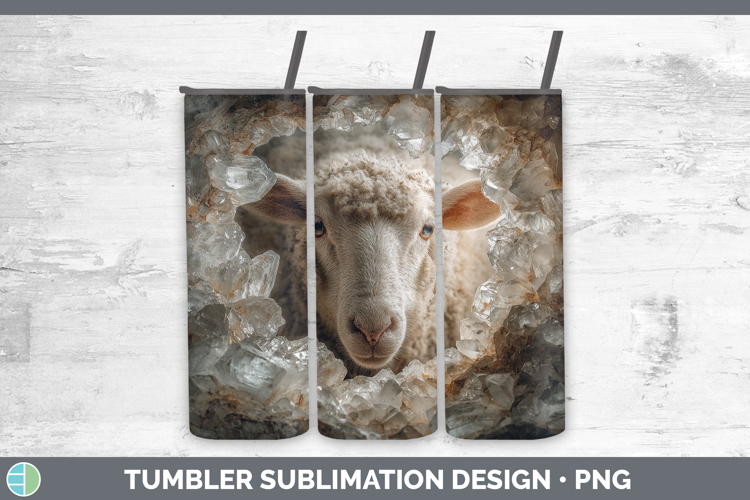 Farm Geode Sheep Tumbler Sublimation 20 oz Skinny Tumbler De