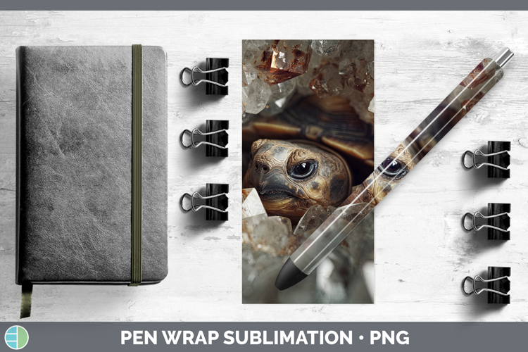 Farm Geode Tortoise Pen Wrap Sublimation Pen Designs
