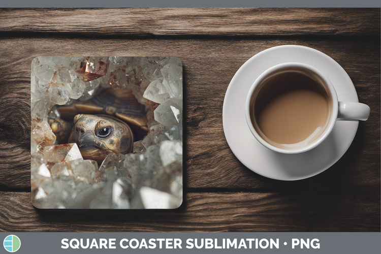 Farm Geode Tortoise Square Coaster Sublimation Coaster Desig
