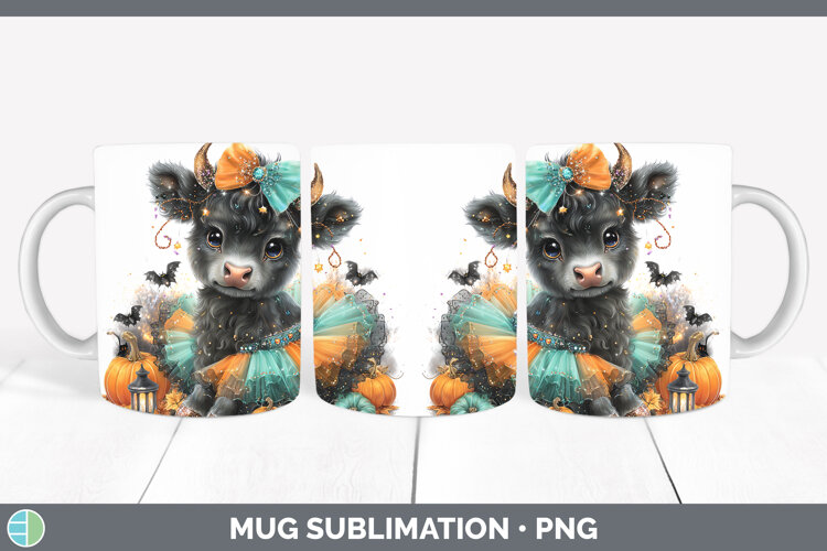 GorgeousFarm Halloween Mug Wrap design.