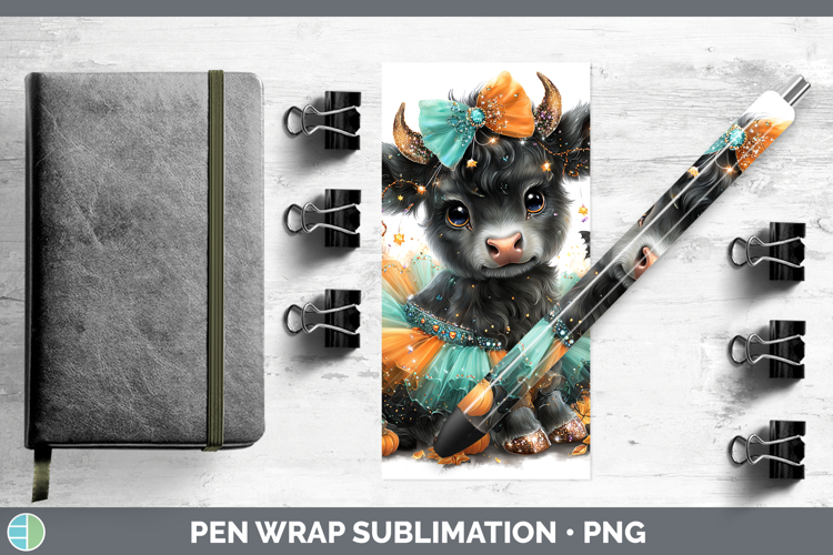Farm Halloween Bull Pen Wrap Sublimation Pen Designs