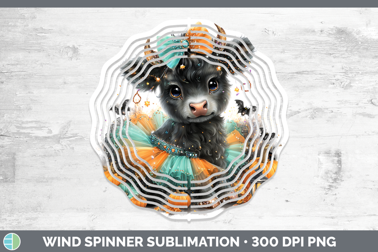 Farm Halloween Bull Wind Spinner Sublimation Spinner Designs