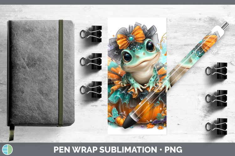 Farm Halloween Bullfrog Pen Wrap Sublimation Pen Designs