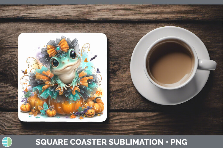 GorgeousFarm Halloween Square Coaster design.