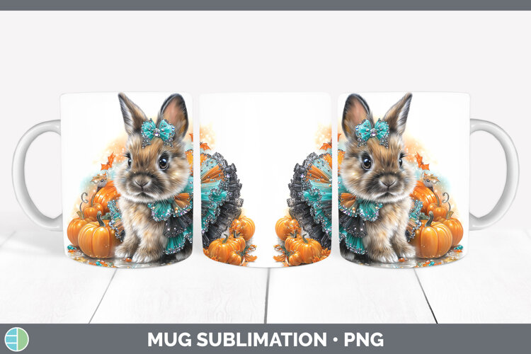GorgeousFarm Halloween Mug Wrap design.