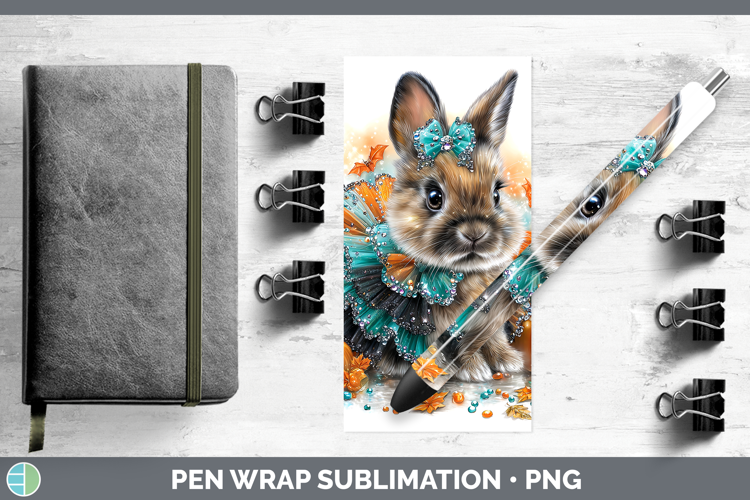 Farm Halloween Bunny Pen Wrap Sublimation Pen Designs