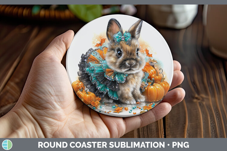 GorgeousFarm Halloween Round Coaster design.