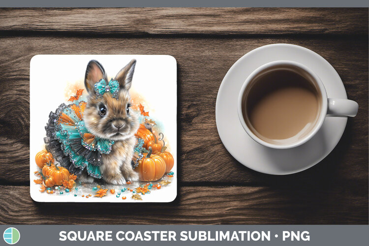 GorgeousFarm Halloween Square Coaster design.