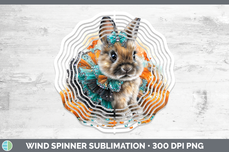 Farm Halloween Bunny Wind Spinner Sublimation Spinner Design