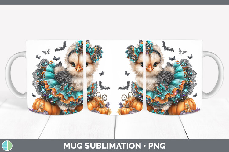 GorgeousFarm Halloween Mug Wrap design.