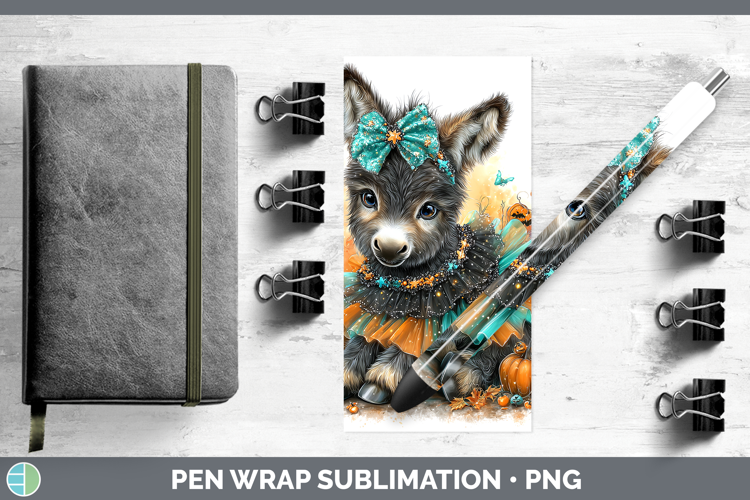 Farm Halloween Donkey Pen Wrap Sublimation Pen Designs
