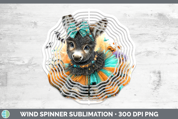 Farm Halloween Donkey Wind Spinner Sublimation Spinner Desig