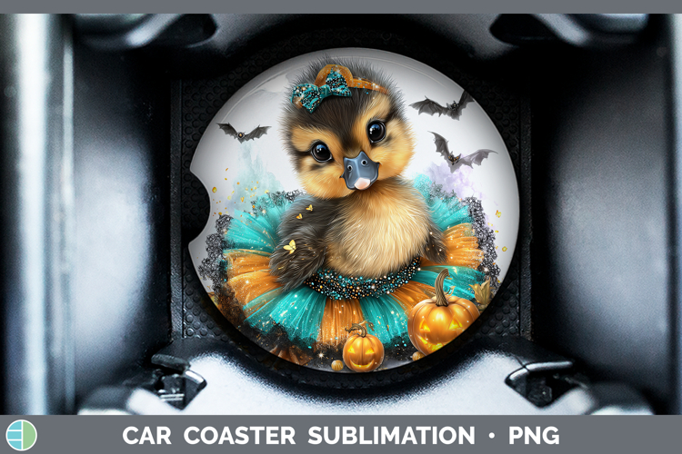 Farm Halloween Duck Car Coaster Sublimation Designs