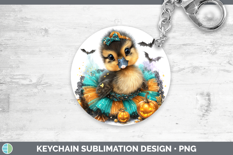 Farm Halloween Duck Keychain Sublimation Keyring Designs
