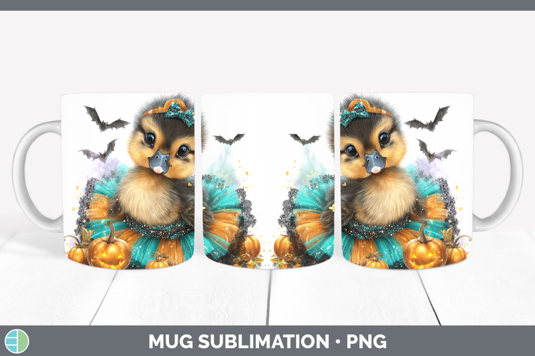 Farm Halloween Duck Mug Wrap Sublimation Coffee Cup Designs