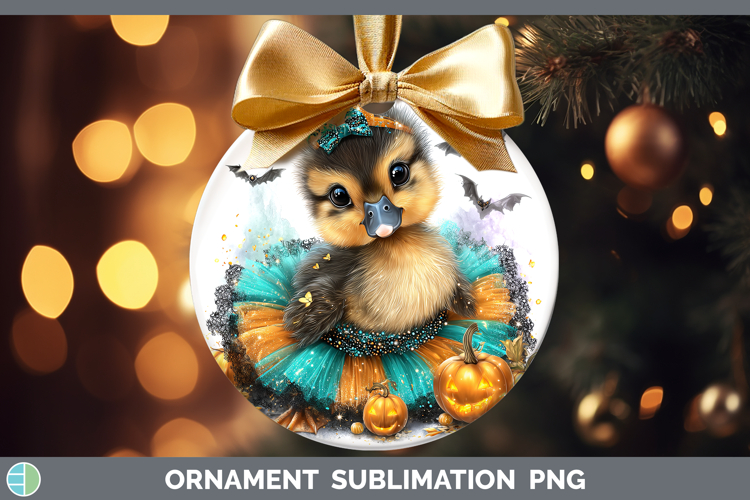Farm Halloween Duck Ornament Sublimation Bauble Designs