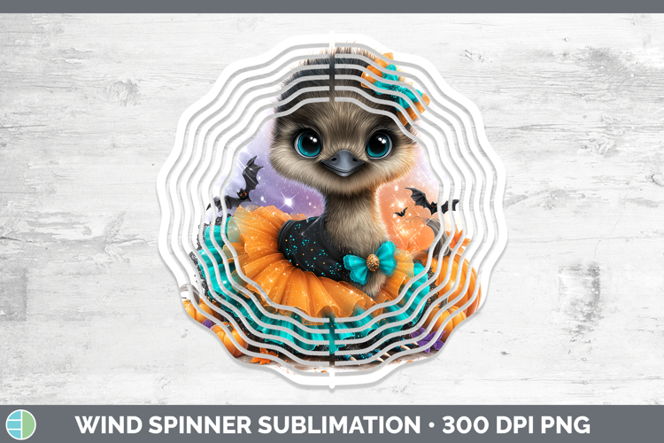 Farm Halloween Emu Wind Spinner Sublimation Spinner Designs