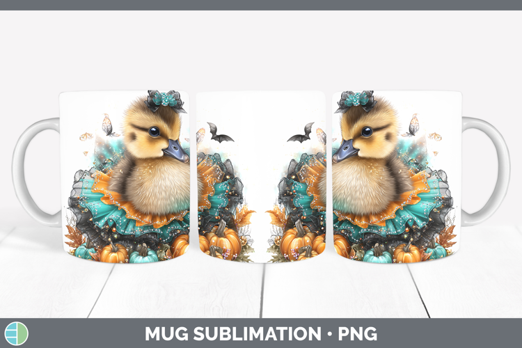 Farm Halloween Goose Mug Wrap Sublimation Coffee Cup Designs