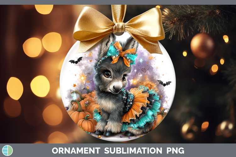 Farm Halloween Mule Ornament Sublimation Bauble Designs