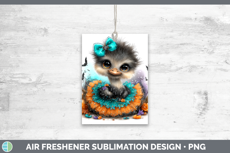 Farm Halloween Ostrich Air Freshener Sublimation Car Freshen