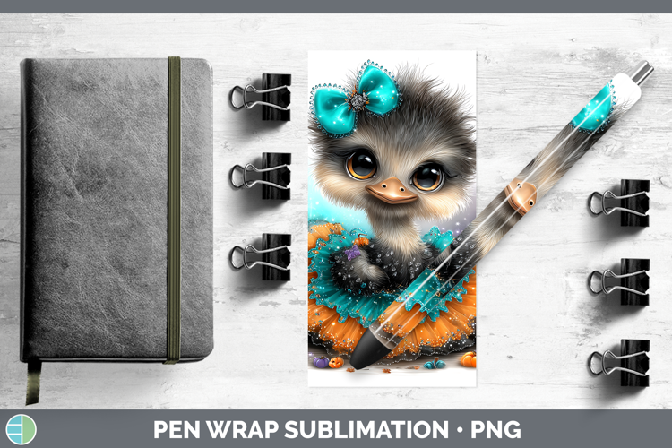 Farm Halloween Ostrich Pen Wrap Sublimation Pen Designs