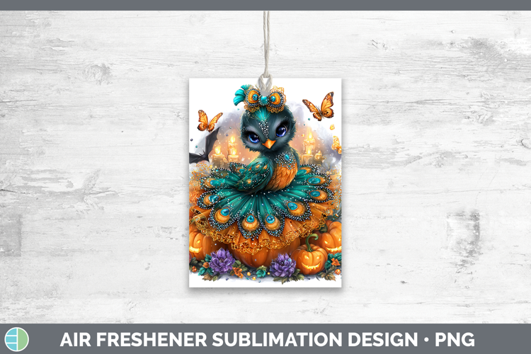 Farm Halloween Peacock Air Freshener Sublimation Car Freshen