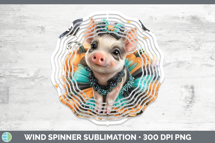 Farm Halloween Pig Wind Spinner Sublimation Spinner Designs