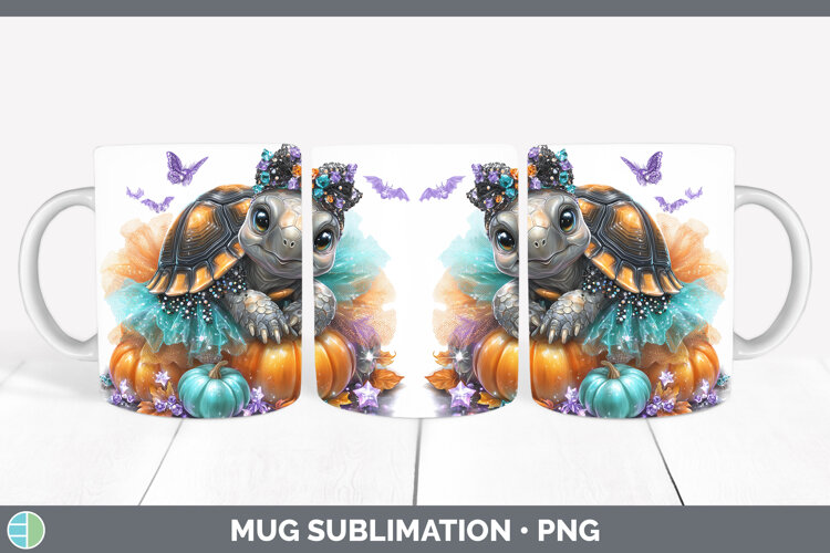 GorgeousFarm Halloween Mug Wrap design.
