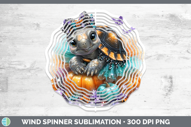 Farm Halloween Tortoise Wind Spinner Sublimation Spinner Des