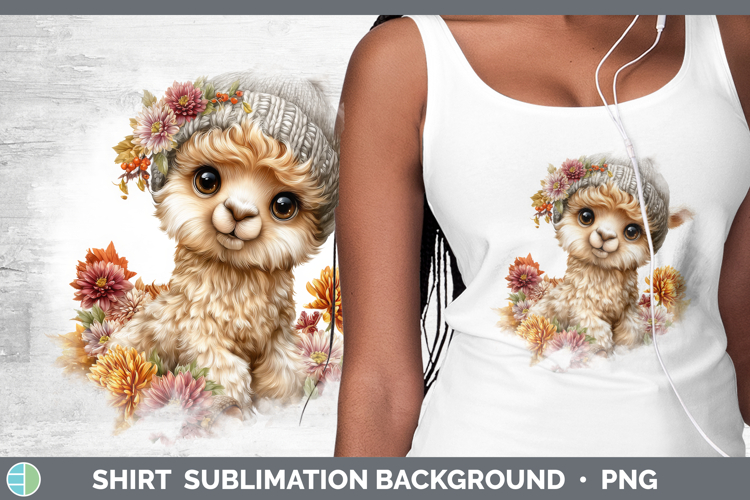 Alpaca Shirt Farm Knit Hat Sublimation Background Designs