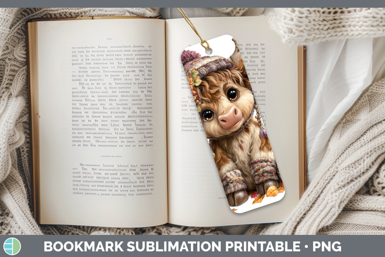 Bull Bookmark Farm Knit Hat Sublimation Printable Designs