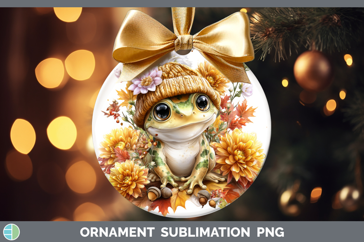 Bullfrog Ornament Farm Knit Hat Sublimation Bauble Designs