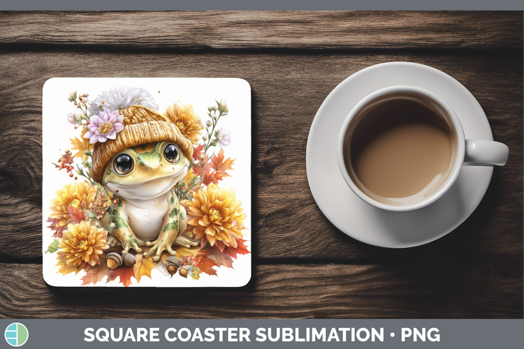 Bullfrog Square Coaster Farm Knit Hat Sublimation Coaster De