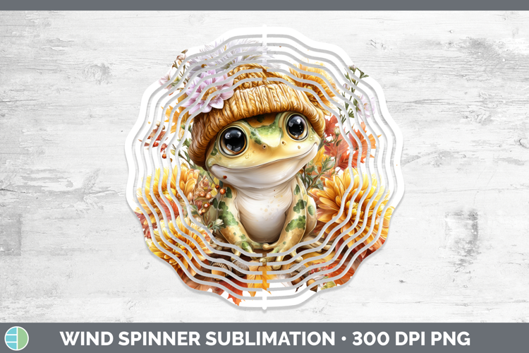 Bullfrog Wind Spinner Farm Knit Hat Sublimation Spinner Desi