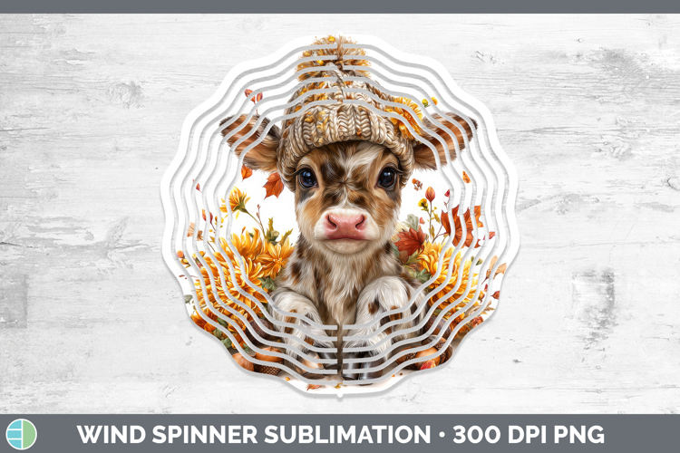 Cow Wind Spinner Farm Knit Hat Sublimation Spinner Designs