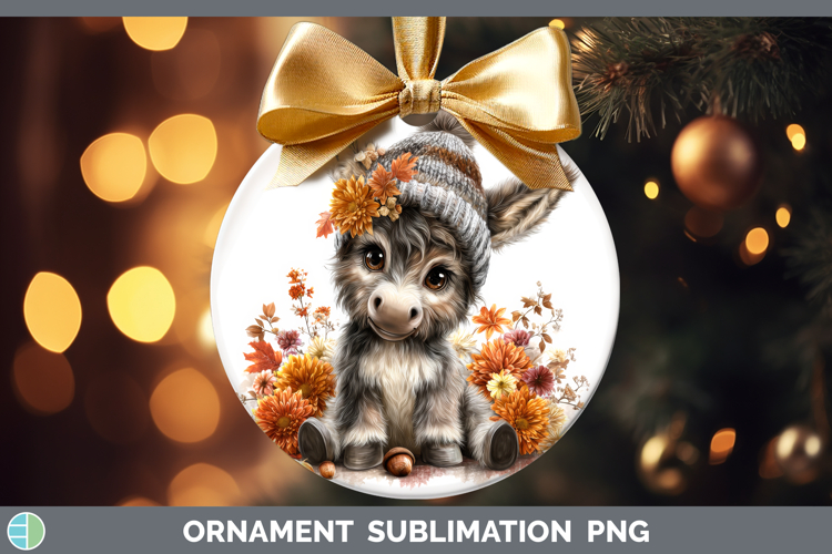 Donkey Ornament Farm Knit Hat Sublimation Bauble Designs