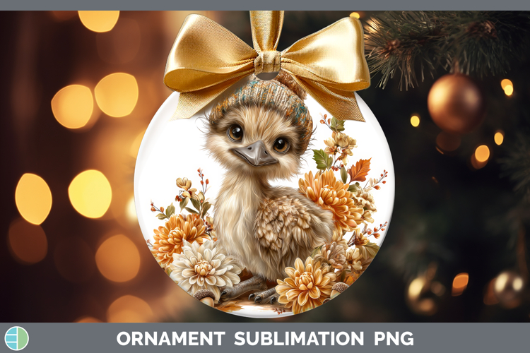 Emu Ornament Farm Knit Hat Sublimation Bauble Designs