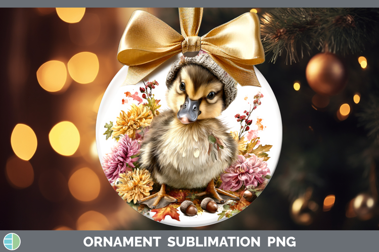 Goose Ornament Farm Knit Hat Sublimation Bauble Designs