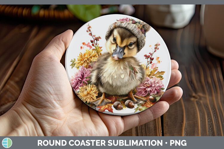 GorgeousFarm Knit Hat Round Coaster design.