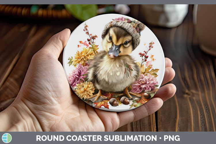 Goose Round Coaster Farm Knit Hat Sublimation Coaster Design