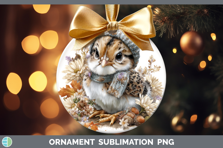 Guinea Hen Ornament Farm Knit Hat Sublimation Bauble Designs