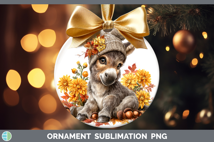 Mule Ornament Farm Knit Hat Sublimation Bauble Designs
