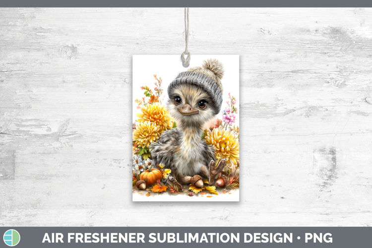 Ostrich Air Freshener Farm Knit Hat Sublimation Car Freshene