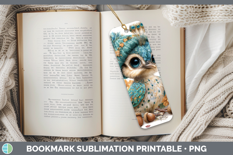 Peacock Bookmark Farm Knit Hat Sublimation Printable Designs