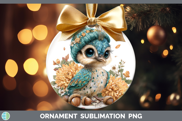 Peacock Ornament Farm Knit Hat Sublimation Bauble Designs